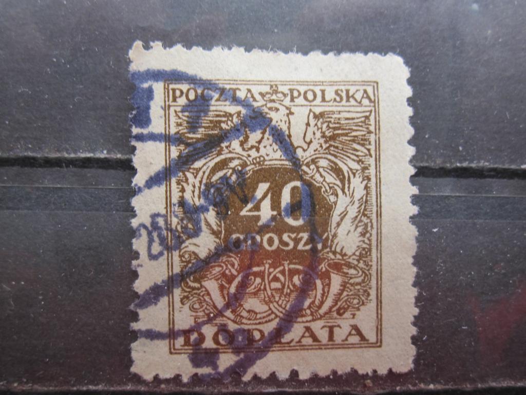 Польша  Гербовая доплатная марка