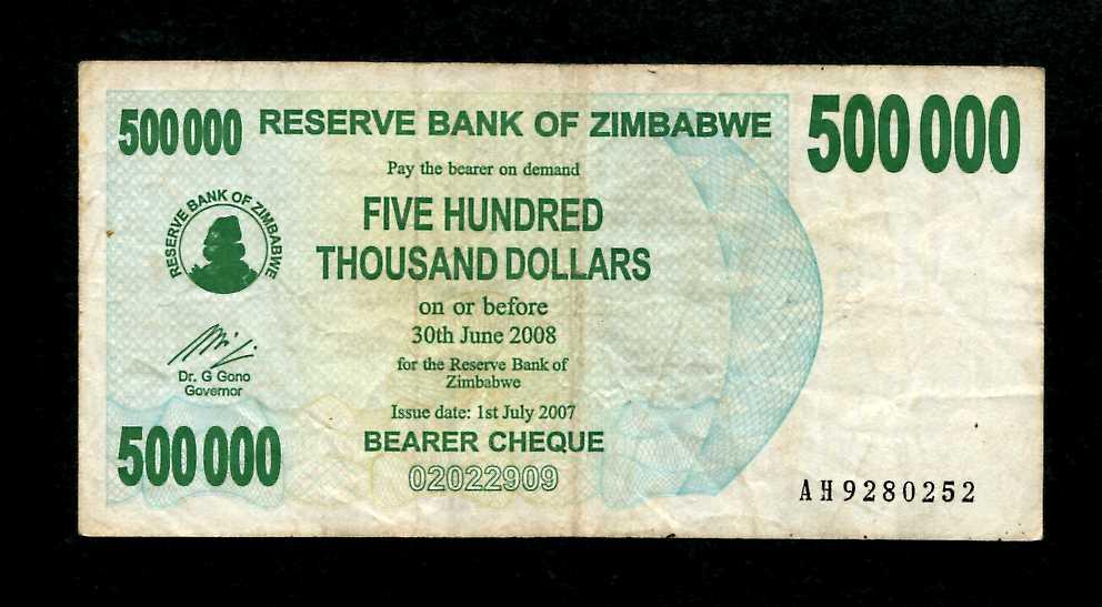 Сколько 500000 долларов. 500000 Зимбабвийских долларов. Банкнота 500000 долларов. Зимбабве 500000 долларов 2008. 500 000 Зимбабве долларов.