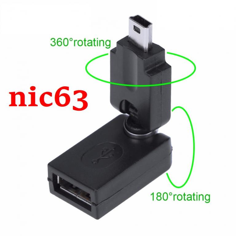 Адаптер из USB B мама в Mini USB папа