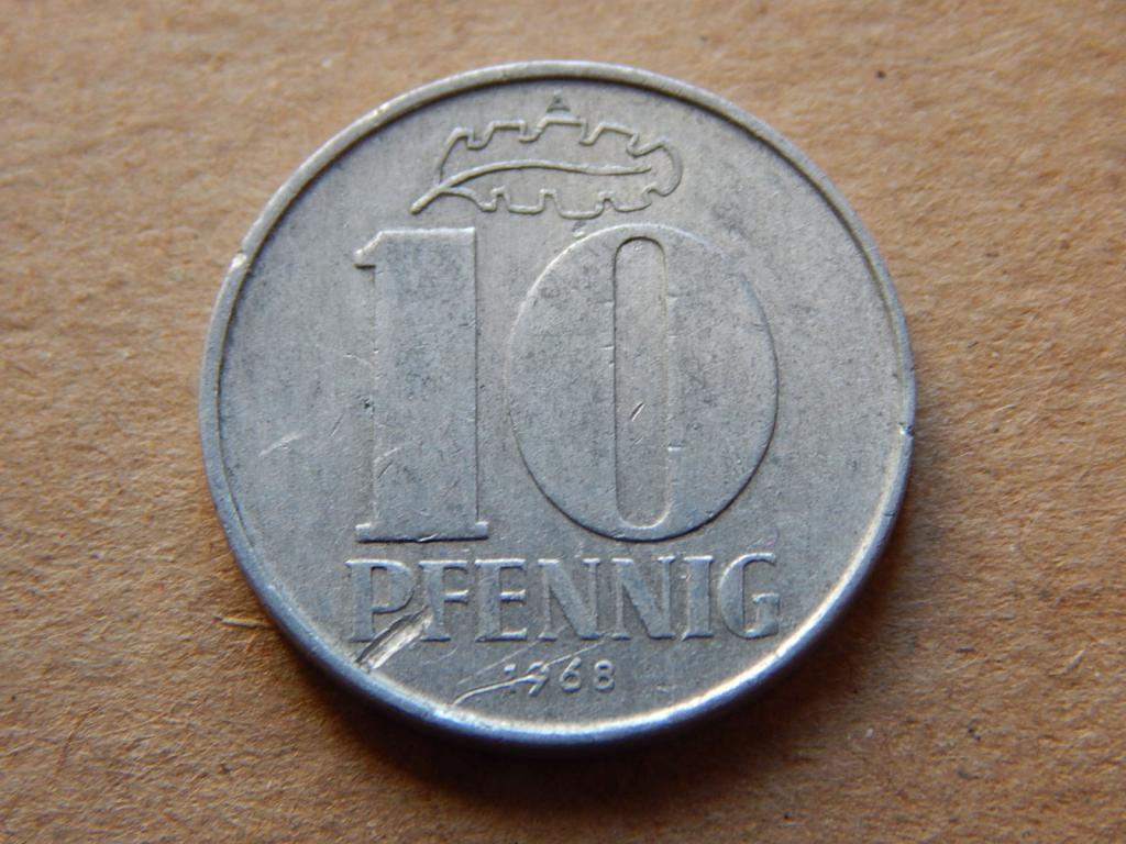 10 пфеннигов 1968 года "А" ГДР Я86