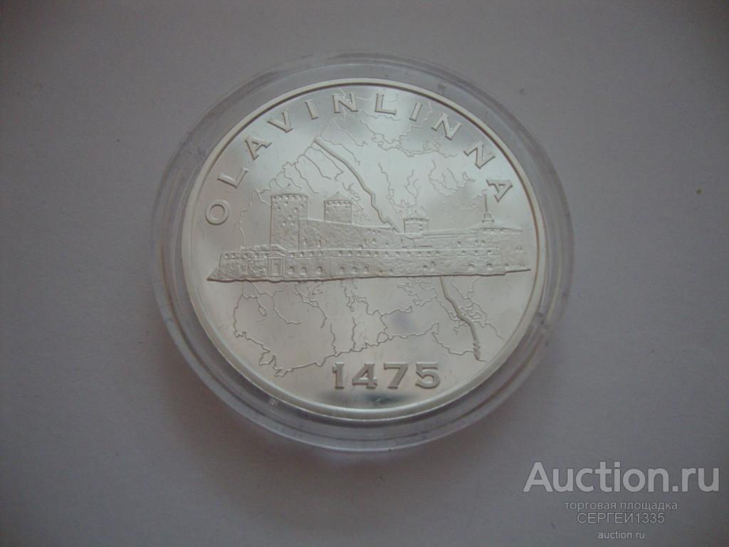 Финляндия медаль жетон Замок Олавинлинна 1475 История Финляндии СЕРЕБРО