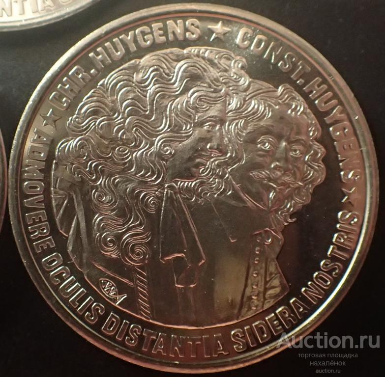 Нидерланды 2,5 экю 1989 Гюйгенс 5 монет