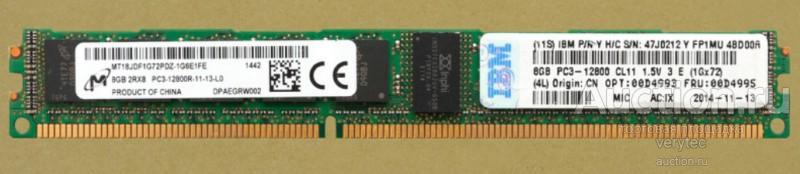 Оперативная память IBM 8Gb 2Rx8 PC3-12800R-11 REG ECC VLP [00D4995]