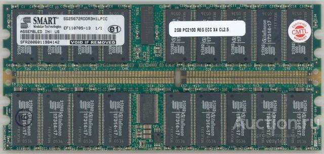 Оперативная память Smart Smart 1GB PC2100 DDR-266MHz ECC Registered [SX12872RDDR302LPIB]