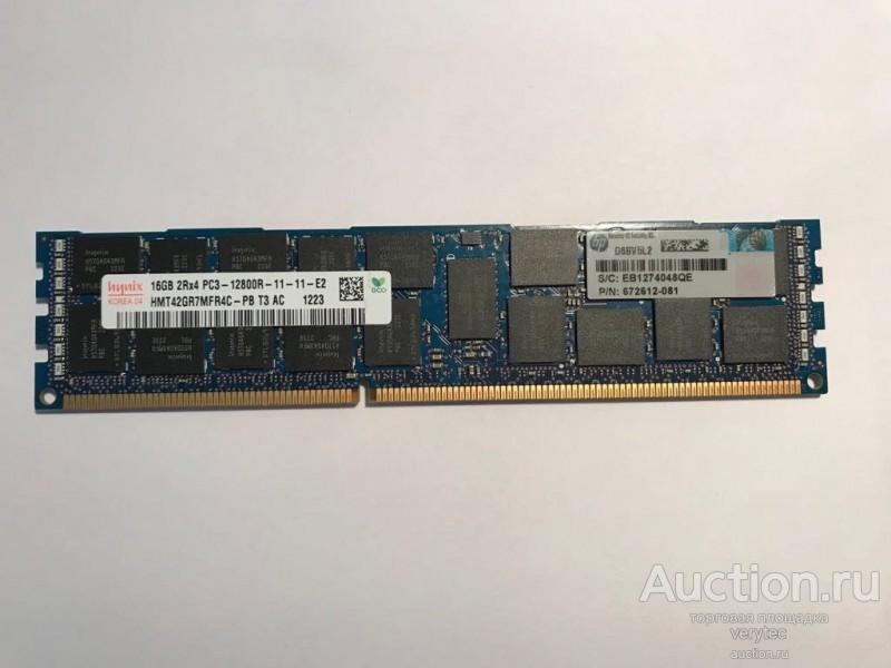 Оперативная память HP 16GB 2Rx4 PC3-12800R DDR3-1600 Reg ECC [684031-001]