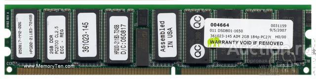 Оперативная память HP 2GB ECC PC2700 DDR SDRAM DIMM [361023-145]