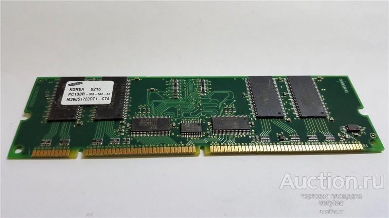 Оперативная память Samsung 1Rx4 512MB 168p PC133 CL3 ECC [M390S6450DT1-C7A]