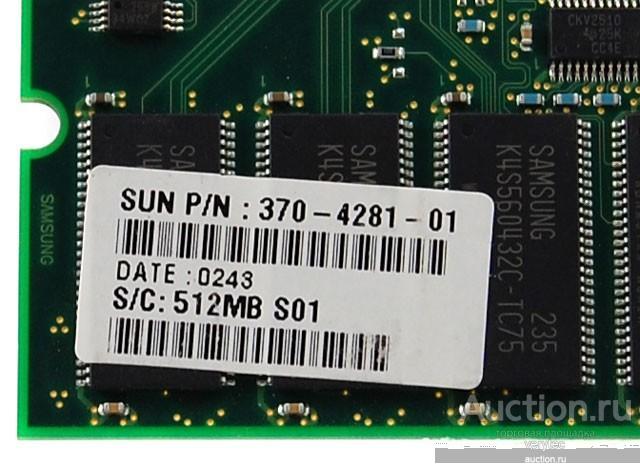 Оперативная память Sun Microsystems 512MB 133MHZ ECC SDRAM [370-4281-01]