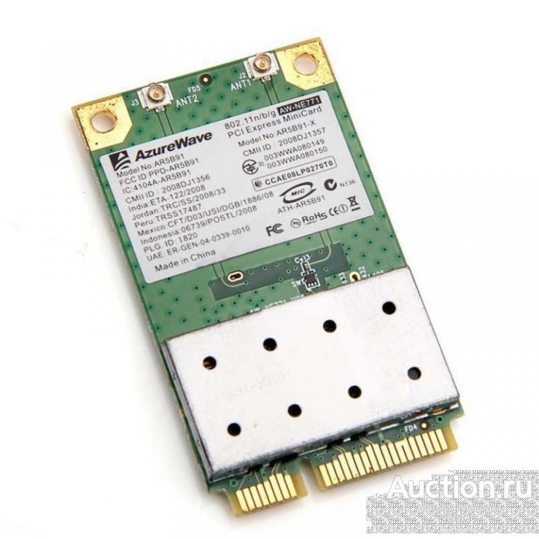 Модем Atheros Wireless Lan WiFi Mini PCI-E Express Card 802.11 [AR5B91]