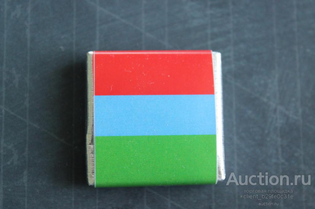 Этикетка от шоколада. Флаг республики. Карелия.