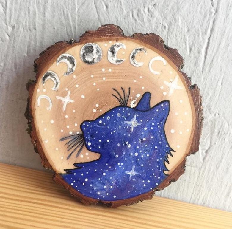 Подставка для напитков ручная работа на древесине из Ольхи.