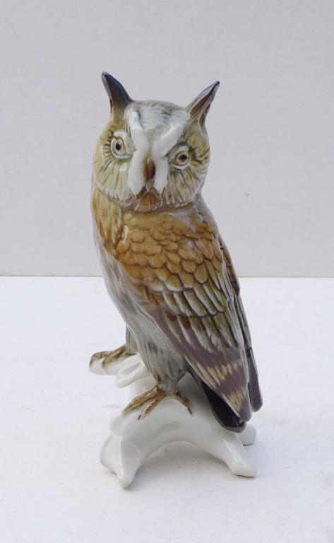 СТАТУЭТКА СОВА 16 СМ!Karl Ens Volkstedt !ИДЕАЛ