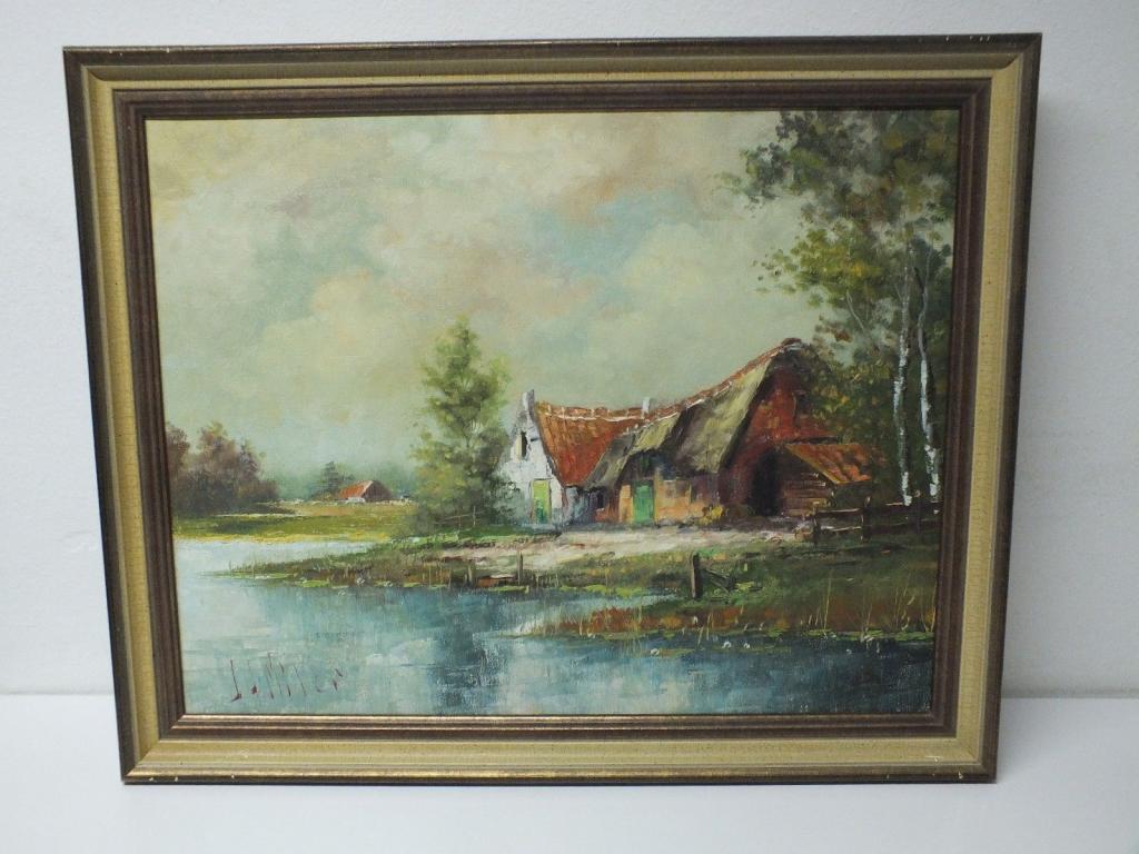 СТАРИННАЯ КАРТИНА МАСЛОМ НА ХОЛСТЕ!ЕВРОПА! 58cm x 48 cm