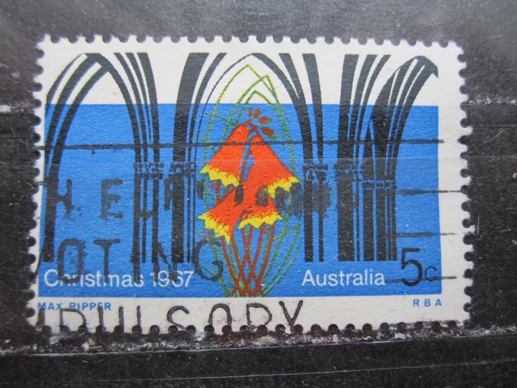 Австралия серия "Рождество 1967г.", Фасад церкви в готическом стиле