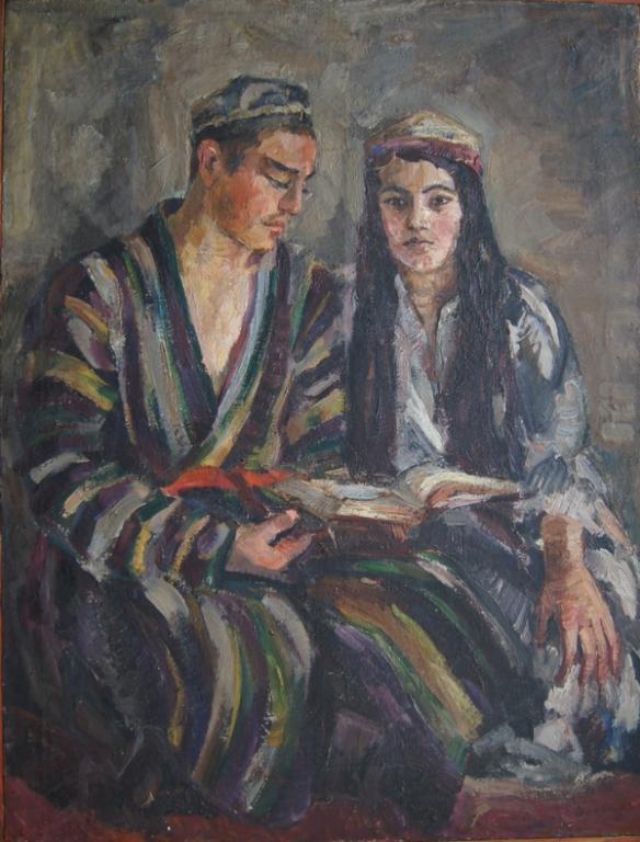Седова Елена Дмитриевна "Узбеки за учебой" 1926г.