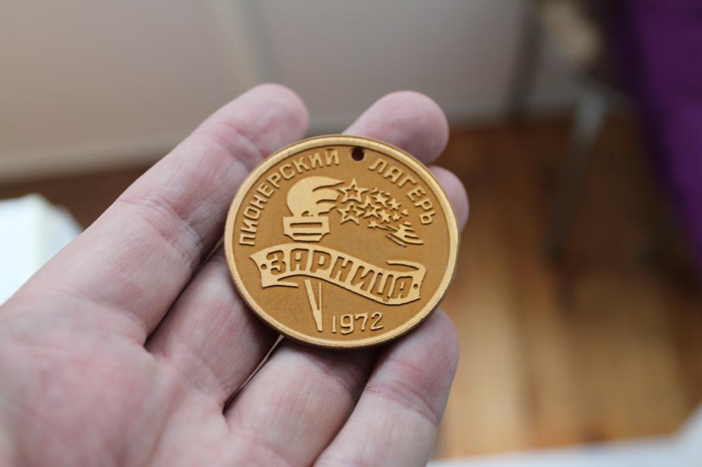 Памятная медаль Зарница чемпион пионерского лагеря бросок  №865