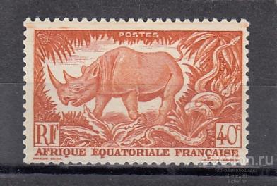 EQUATORIALE FRANCAISE  Носорог  1947  Сост**