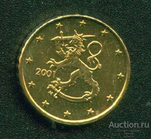 ФИНЛЯНДИЯ. 10 евроцентов 2001 года. Без обращения (1823)