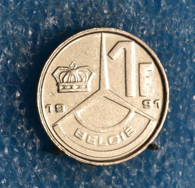 Бельгия 1 франк 1991 г. (BELGIE) Лот № 0809