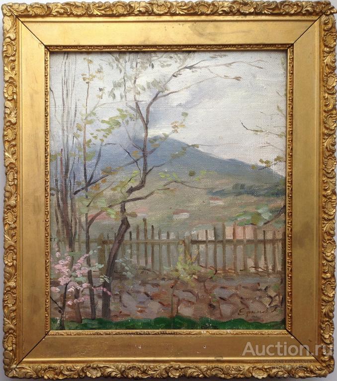 КАРТИНА А.А.ЕФИМОВ (1905-1964)  "ВЕСНА В КРЫМУ"  30-е ГОДЫ !