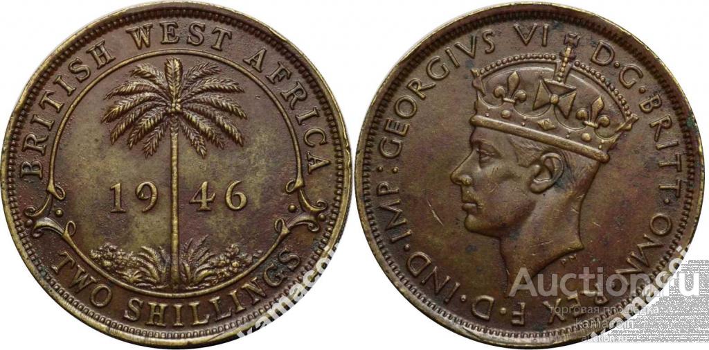 АР Британская западная Африка 2 шиллинга 1946 (арт 445)
