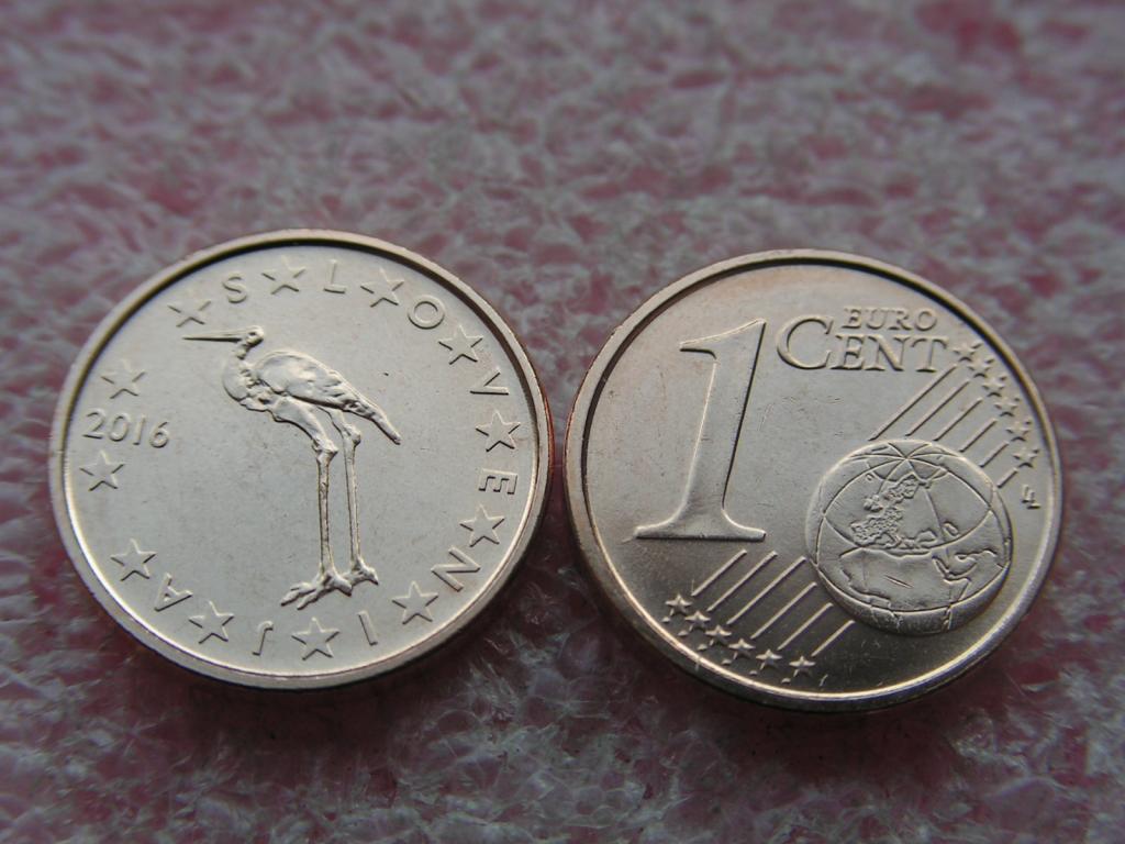 Юги/Словения 1 евроцент 2016 unc