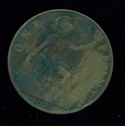 Великобритания 1 пенни 1915 Георг V KM# 810