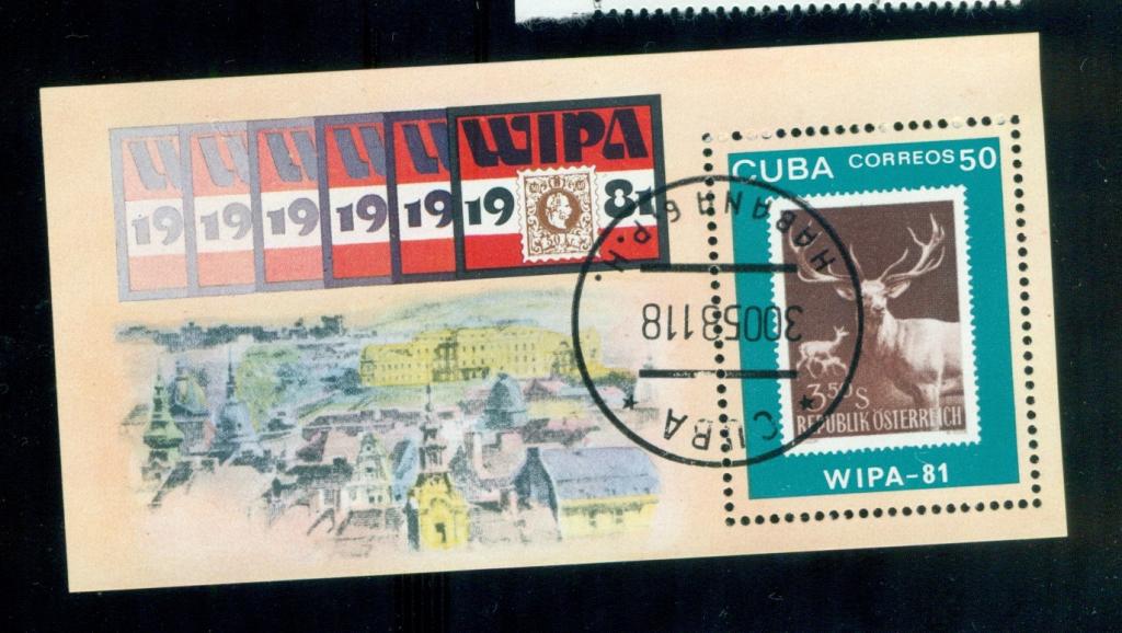 Куба 1981 год "Международная филателистическая выставка "Випа-81" блок