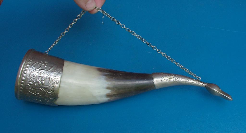 Сувенирный РОГ ОЛИМПИАДА 80 мельхиор