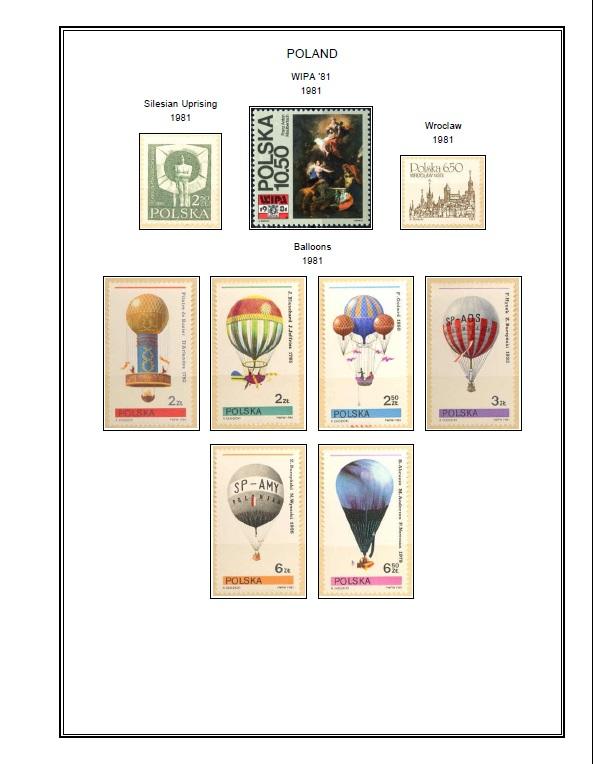 Польша иллюстрированные альбомные листы 1981-2010 в PDF формате 