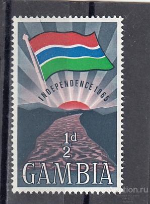 GAMBIA  ГАМБИЯ Независимость Флаг 1965 № 201 Сост**
