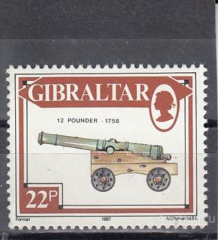 GIBRALTAR  ГИБРАЛТАР  Пушка № 533  1987   Сост**