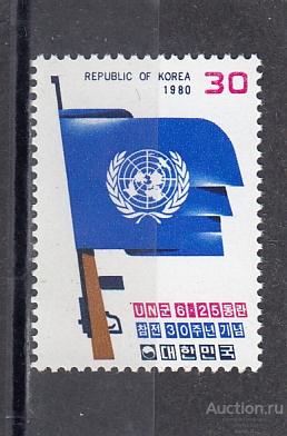 KOREA КОРЕЯ  ООН  № 1202  1980  Сост**
