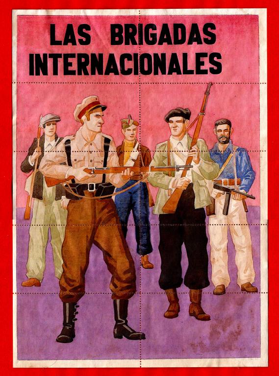 Испания, Гражданская война, Интернациональные бригады Бонара, 1937, КУПОНЫ, ПОЛНЫЙ ЛИСТ