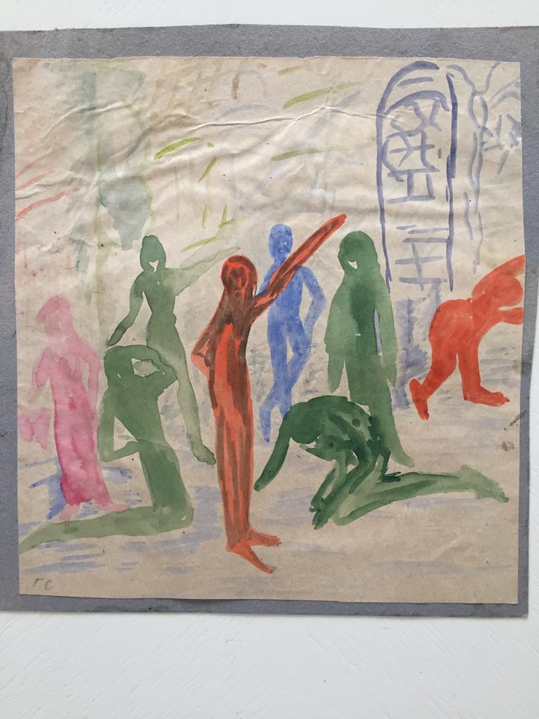 Соловьева Г.С. (1908-1984) "Композиция с фигурами" (1920е)