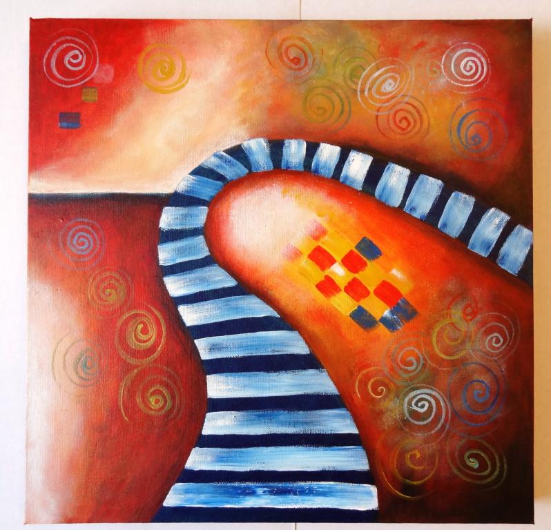 Картина результат. Картина Абстрактная лестница. Абстракция лестницы картина. Лестницы абстракционизм. Картины абстракционизм лестница.