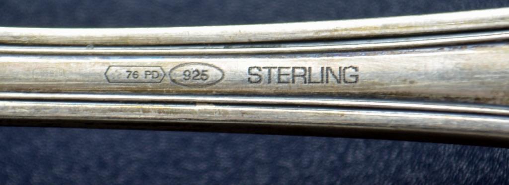 Проба пензе. Клеймо Germany Sterling 925. Ложка Sterling 76 PD. Клеймо ЗУБР 925 проба. Ложка серебро клеймо 925 z.