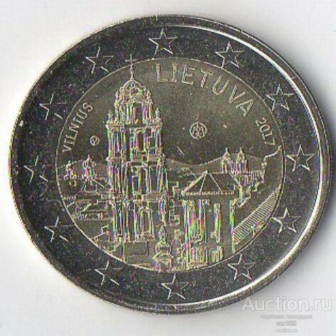 Литва 2 евро 2017 Вильнюс - город культуры и искусства Unc