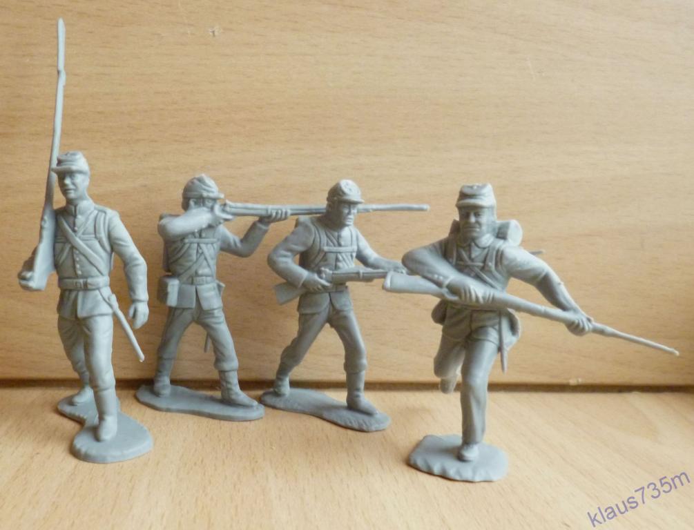 КОВБОИ,ИНДЕЙЦЫ.Дикий запад.Пехота армии Федерации 54мм 4шт.