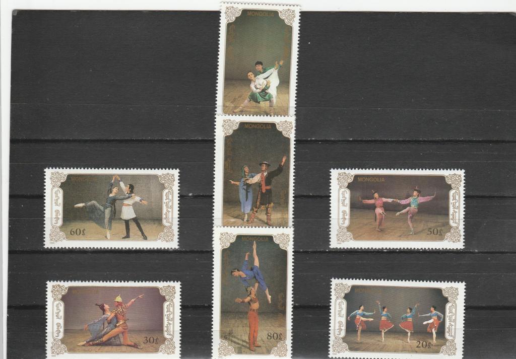 Монголия 1989 год. БАЛЕТ.Номер по кат.Michel 2025/31. Состояние MNH.