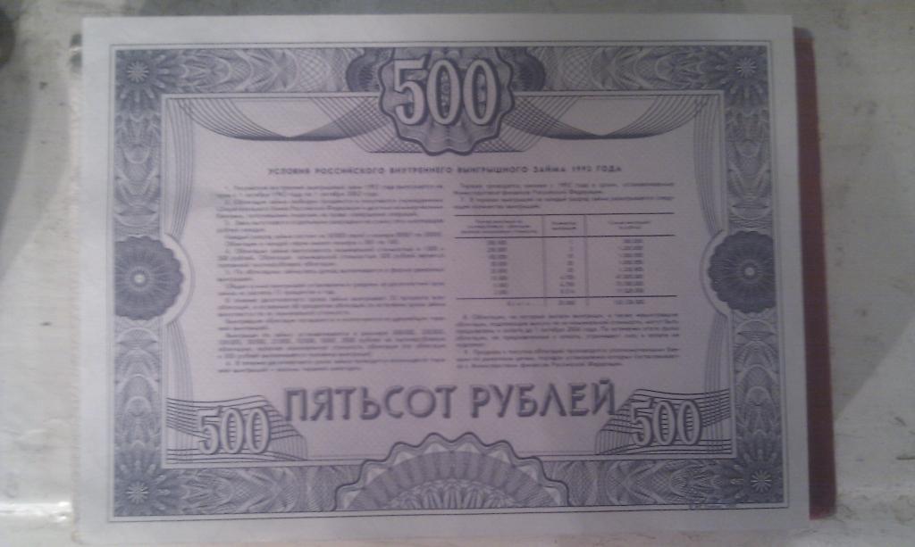 Ценная бумага 1992. Ценная бумага 500 рублей. Облигация 1992 года 500 рублей. Облигация пятьсот рублей. 500 Рублей 1998 года.