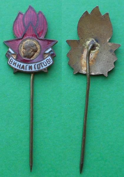 Болгария Димитровский пионерский членский знак Димитров пионерия Бронза, горячая эмаль.