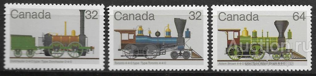 Канада. Железная дорога. Паровозы. Неполная серия