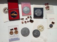 УНИКАЛЬНАЯ НАГРАДНАЯ КОЛЛЕКЦИЯ СОЮЗ АППОЛОН ЦЕНТР УПРАВЛЕНИЯ ПОЛЕТАМИ ВСЕ С ДОКУМЕНТАМИ РЕДКОСТЬ