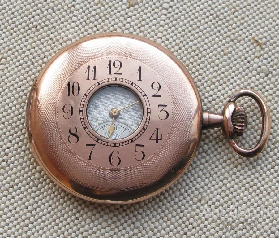 Карманные часы , TAVANNES WATCH Co., золото 12карат, 4шатона, 48.5мм, 59.8грамма.