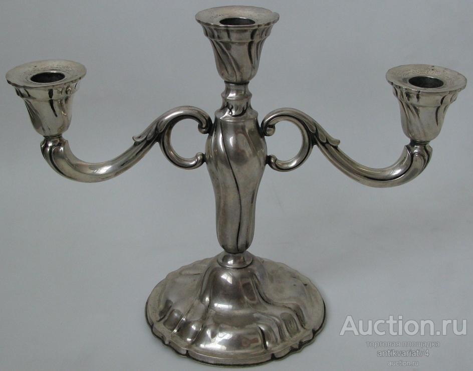канделябр Германия 830проба Wilkens M.H. &amp; Sohne AG 570грамм 248х335мм