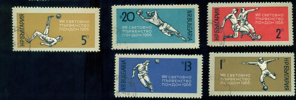 Болгария 1966. Спорт. Футбол. Чемпионат Мира По Футболу - Англия. Серия 5 марок