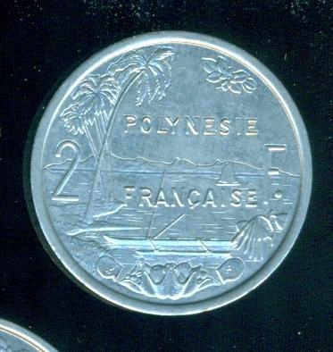 Французская Полинезия 2 франка 1995 год. UNC KM# 10