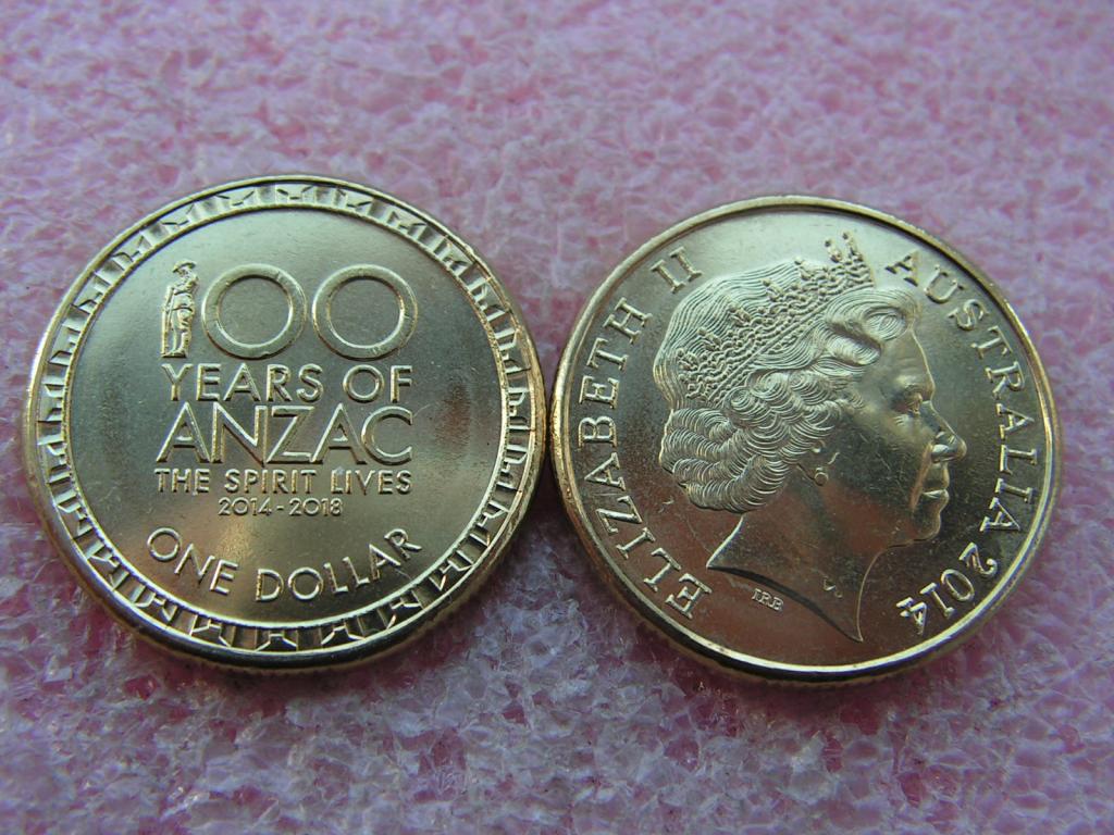 Австралия 1 доллар 2014 Анзак unc