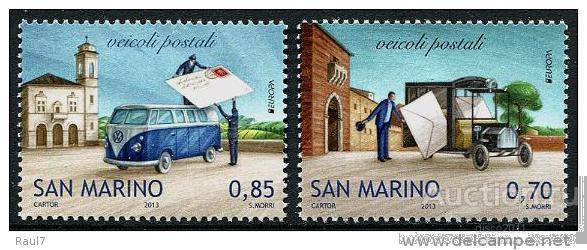 Сан-Марино 2013 Почтовый автомобильный транспорт Европа СЕПТ Автотранспорт 2м**